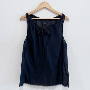 Lucky Brand Semi Sheer Silk Blend Sleeveless Blouse Size L